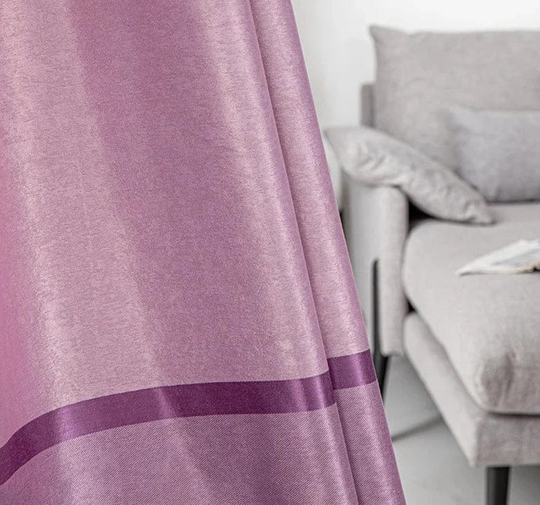 Rideau salon rose moderne