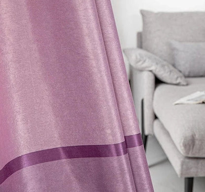 Rideau salon rose moderne